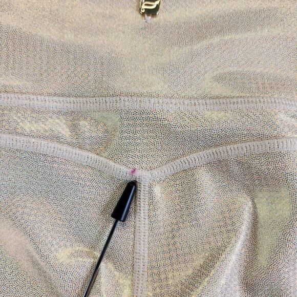 Fabletics Leggings Womens S Cream Micro Polka Dot Shiny Shimmer Pockets Ankle - Picture 7 of 14